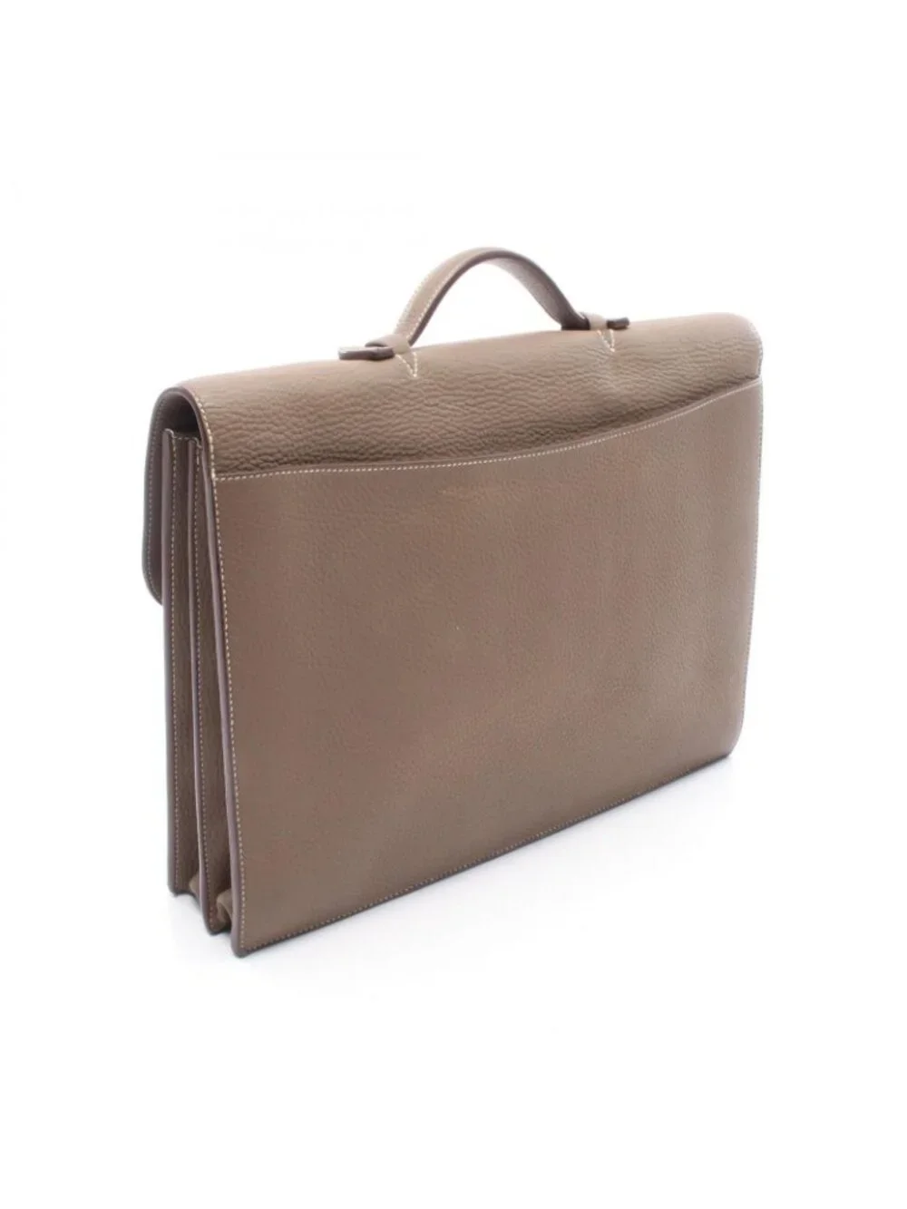 Hermes Business Bag Sac a Depeches 38 Etoupe Leather